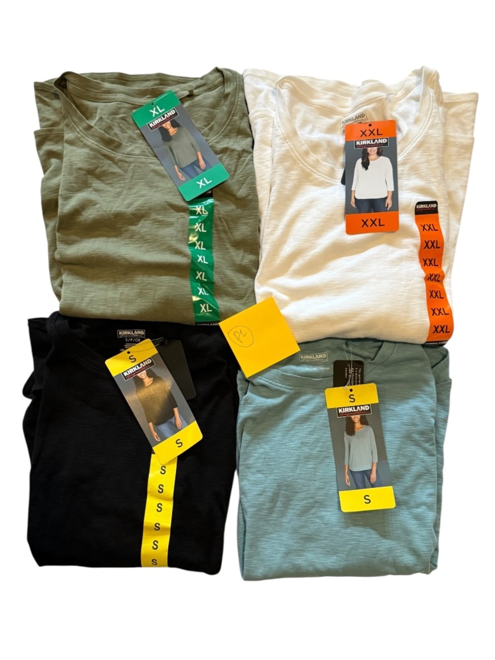 KIRKLAND Signature Women's Long Sleeve Slub Tee Shirt new pick color & size - Picture 2 of 7